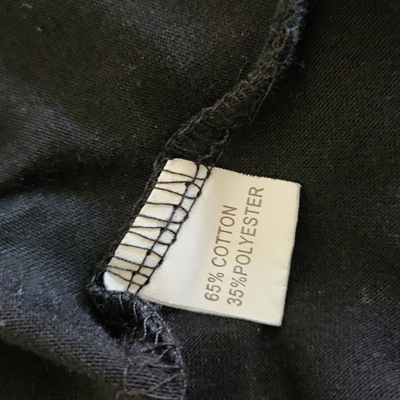 Black Short Sleeve Empire Waist Top - XL - Picture 6 of 6